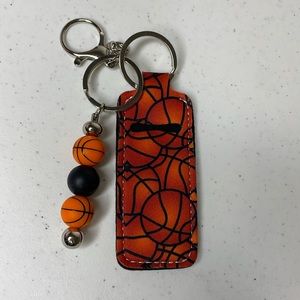 Basketball Keychain And Chapstick Holder
